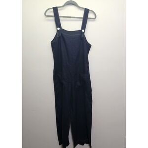 Nice Martin NWT Women's Billie Jumpsuit Overalls Lrg 100% Linen Cropped Pockets